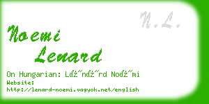 noemi lenard business card